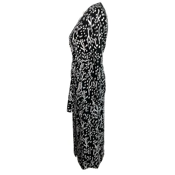 Diane von Furstenberg for Target Midi Sea Spots Long Sleeve Wrap Dress XS New - Picture 4 of 7